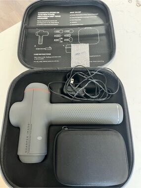 Sharper Image Gray Massage Gun with Orange Trim